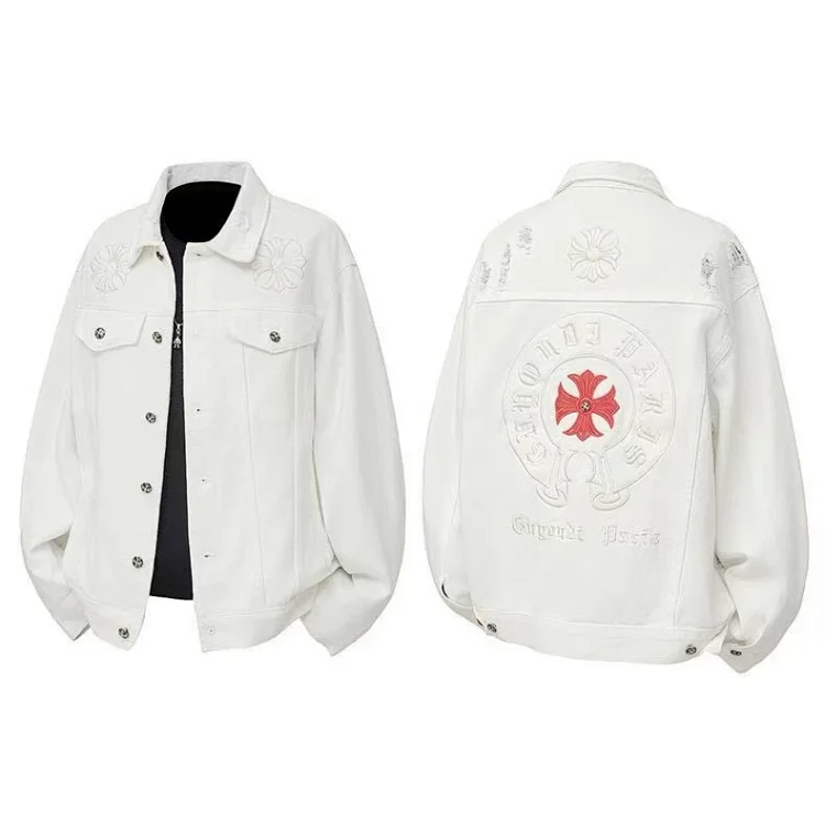 Chrome Hearts Hoodya Set Jeans ceket Giyim