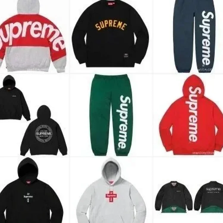 Supreme sweatshirt Sudadera con capucha suits set pant