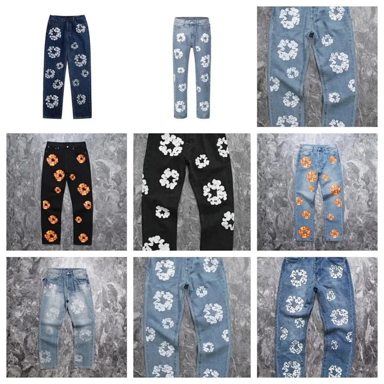 Denim Tears Flower Print Jeans style