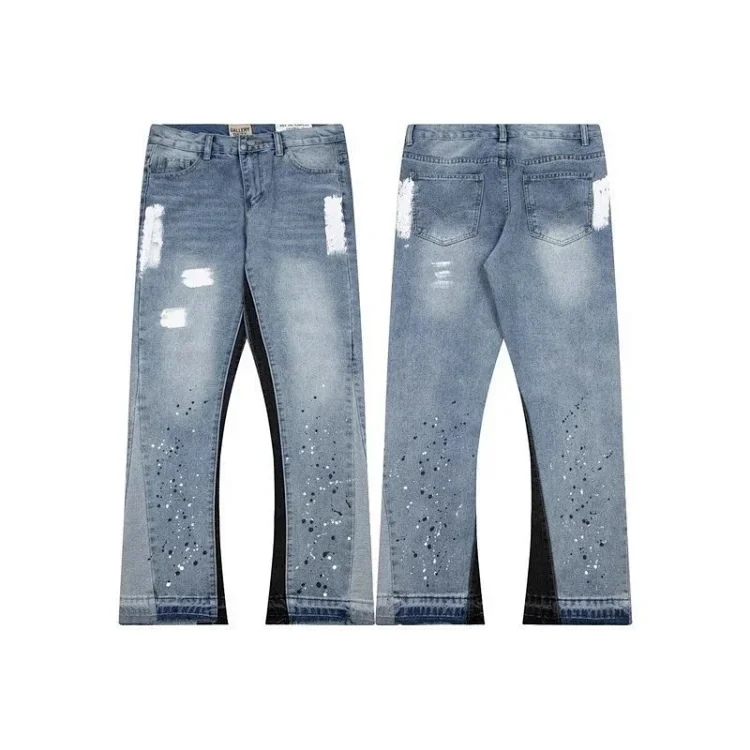 Gallery Dept Distressed Paint-Splatter J Trousers