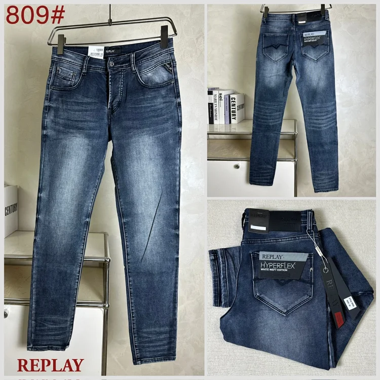 REPLAY HYPERFLEX White West Edition Jean Trousers
