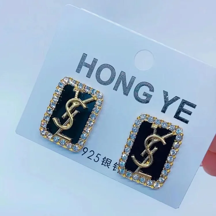 Saint Laurent Monogram Square Earrings Příslušenství