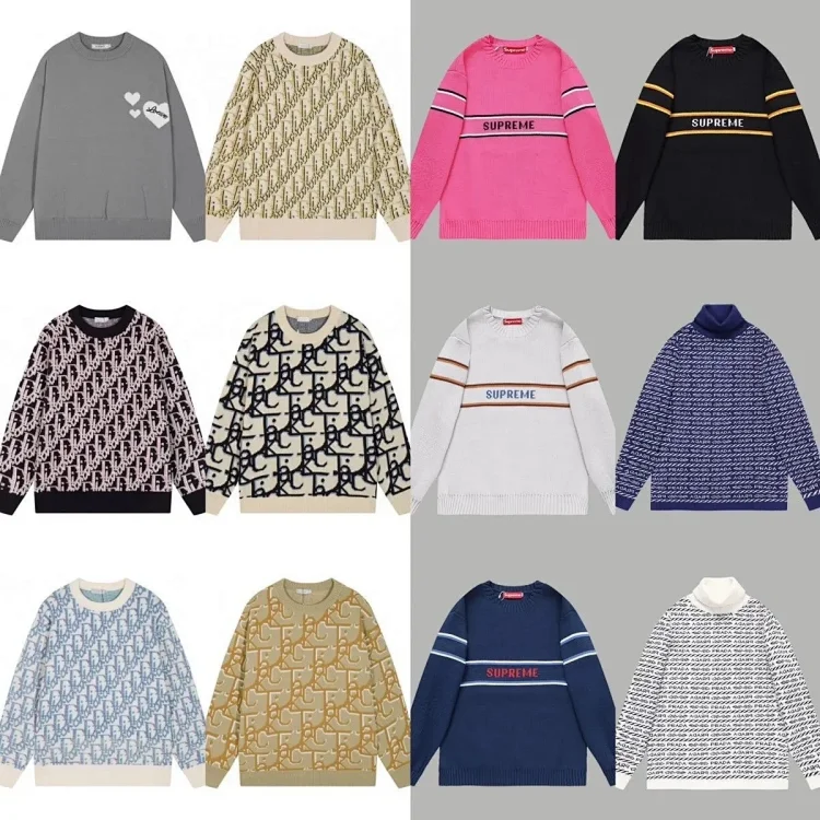Supreme Striped Sweater Dior Oblique S Hoodie