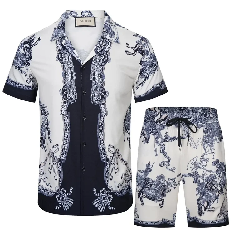 Gucci Horsebit Print Shirt Σύντομες Set
