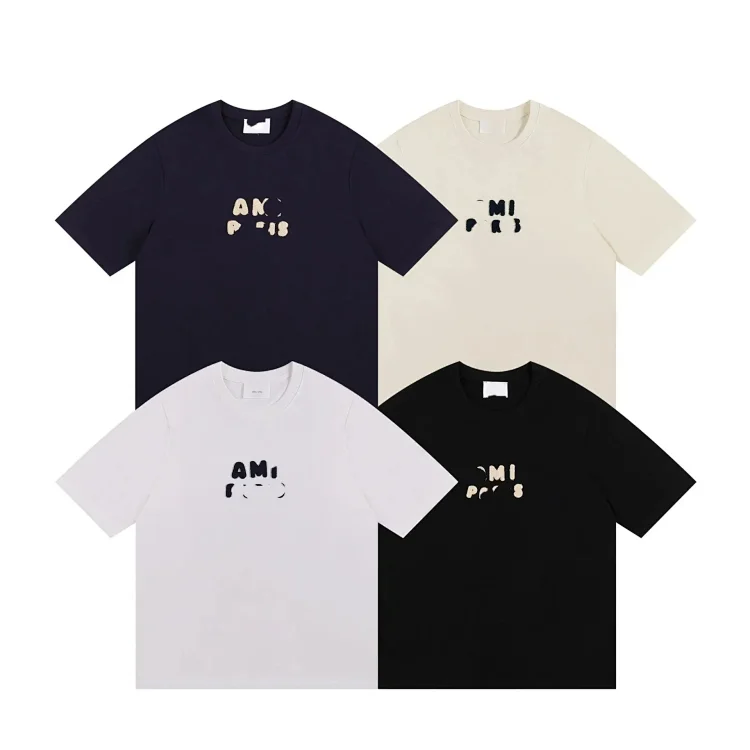 Love embroidery round neck cotton T-shir Tシャツ