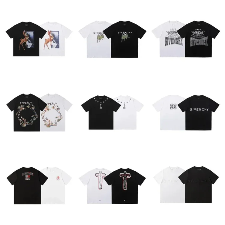 Loose cotton short sleeve men's and wome Tシャツ