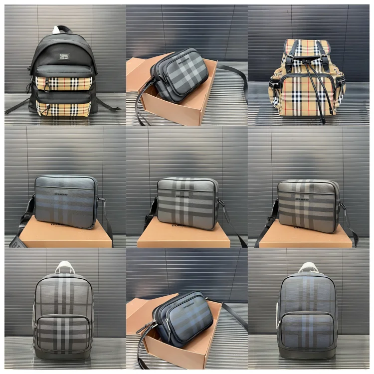 Burberry Check Print Backpacks & Cro Bag