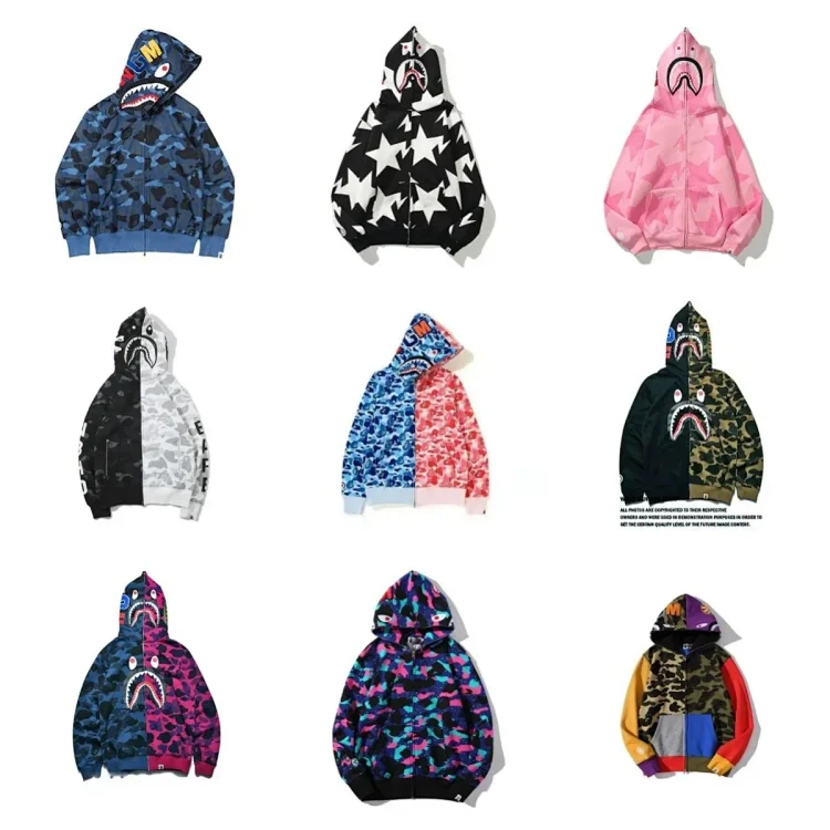 BAPE Shark Hoodies styles