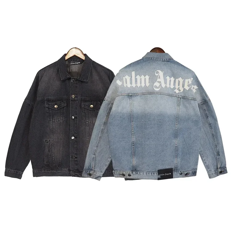 Palm Angels Gothic Logo Denim Jacket Clothing