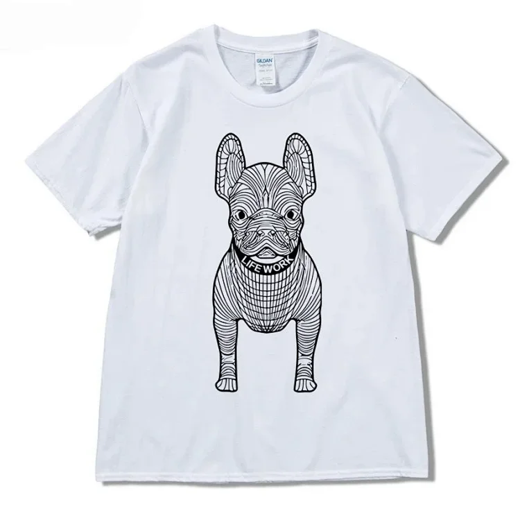 Gildan French Bulldog Line Art T-Shirt