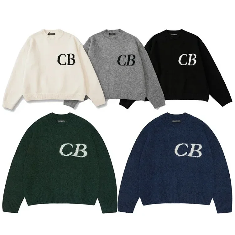 CB Logo Knit Sweater styles Hoodie