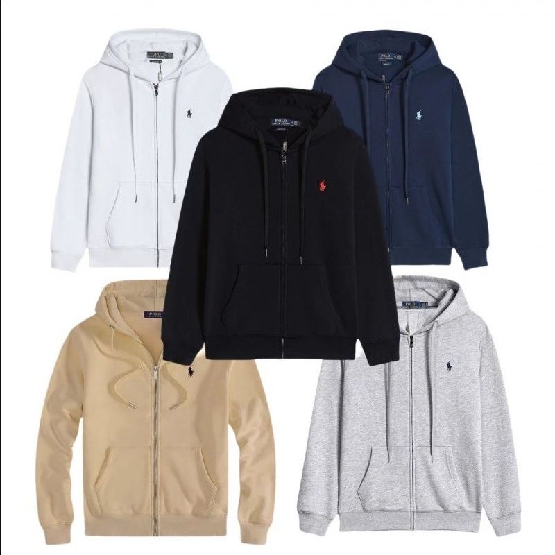 Embroidered Zip-up hoodie